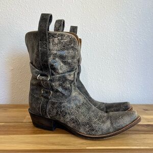 Lucchese Distressed Gray Leather Boots
